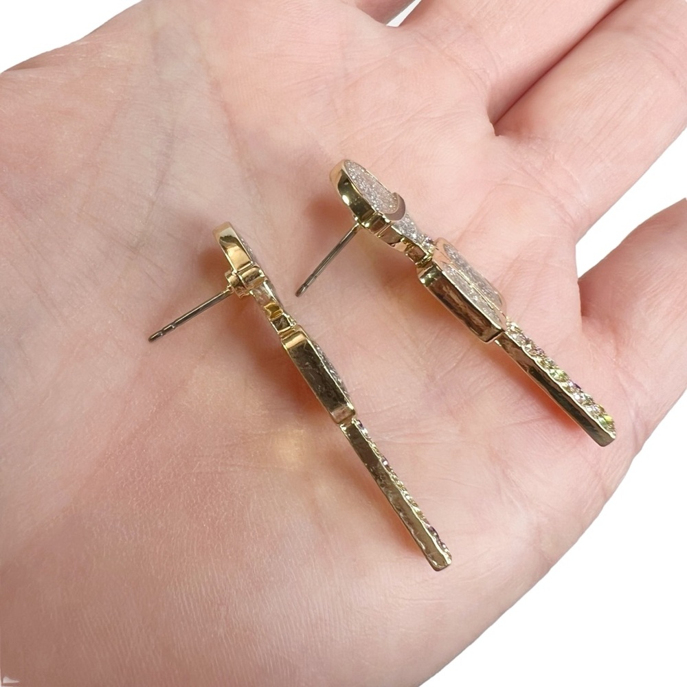 NWT Sugarfix by BaubleBar Drop The Mic Rhinestone Microphone Pierced Earrings - Picture 6 of 8